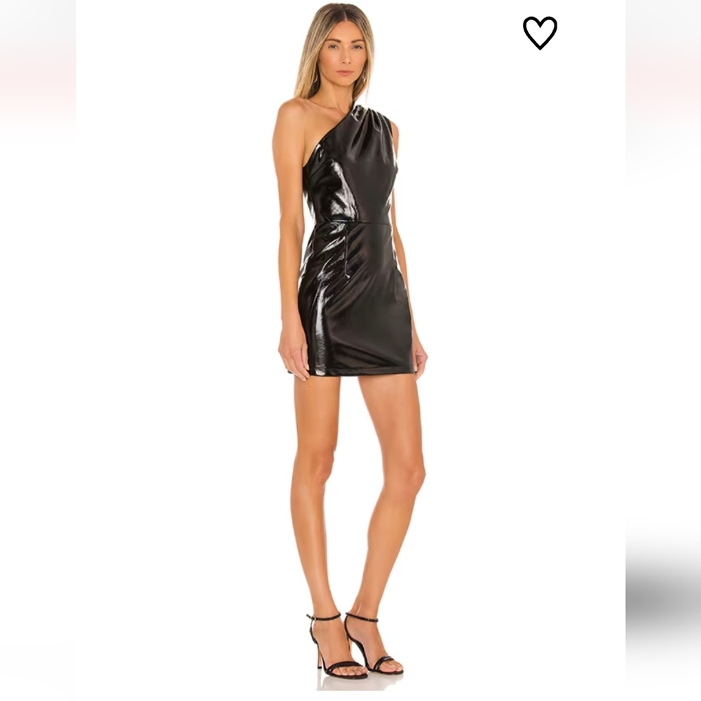 Superdown Revolve ella Nye faux leather vinyl trinity matrix dress New Tag Small